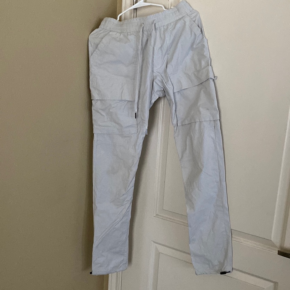 white/grey pacsun cargo joggers